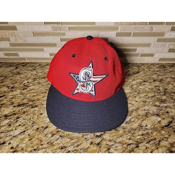Seattle Mariners Hat 59FIFTY Baseball Cap Fitted size 7 New Era Red Logo MLB - Picture 10 of 11